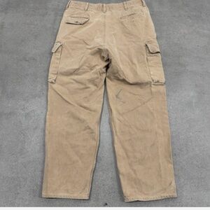 Vintage RRL Ralph Lauren 34x32 Thick Cotton Twill Brown Relaxed Cargo Pants